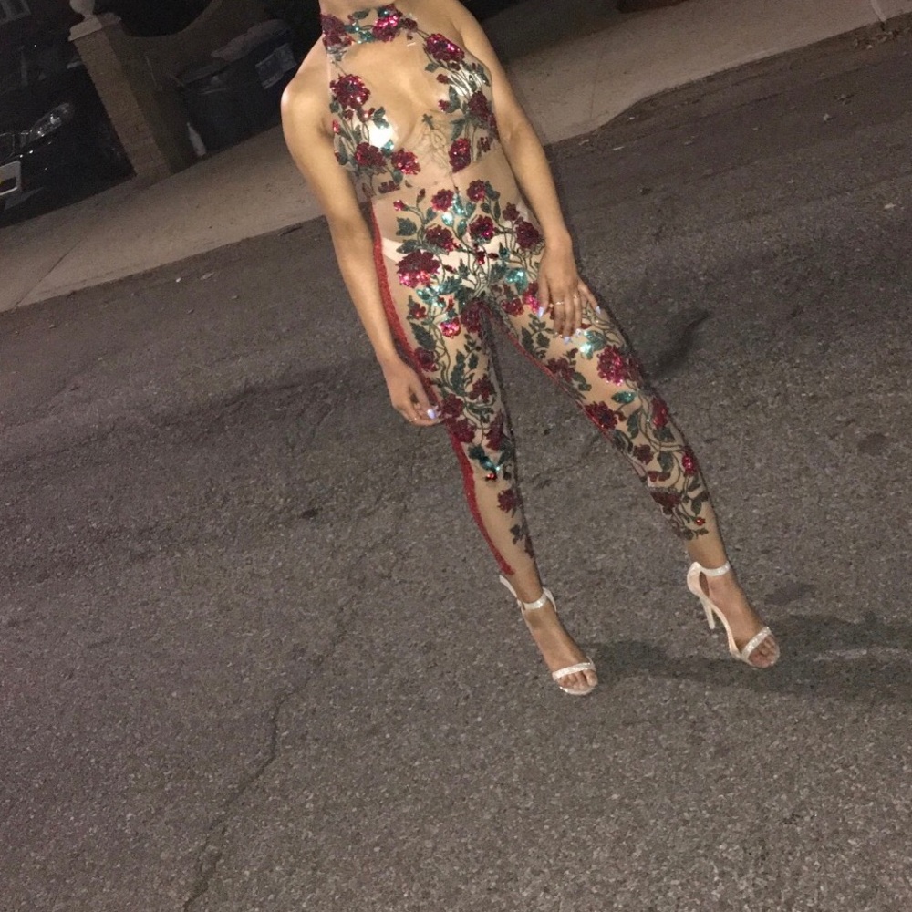 Sparkly Rose Jumpsuit